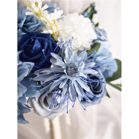 Wedding Artificial Flowers Combo Box Set DIY Wedding Bridal Bouquets Fake Peony - Picture 7 of 7